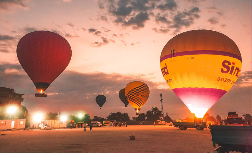 Hot Air Balloon Ride in Luxor, Egypt